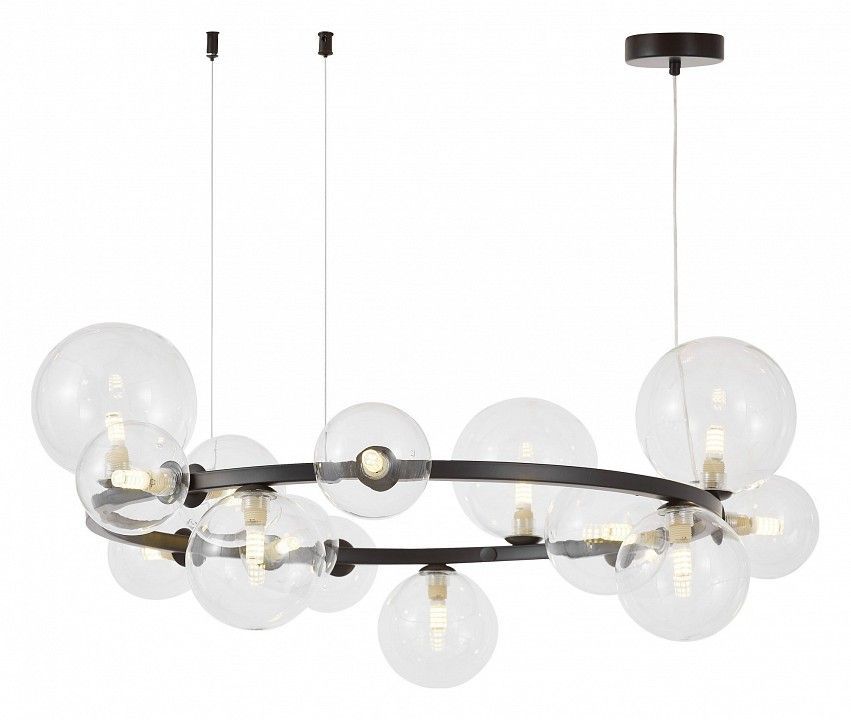 Подвесная люстра LUMINA DECO MERIDO LDP 7033-15 BK+CL