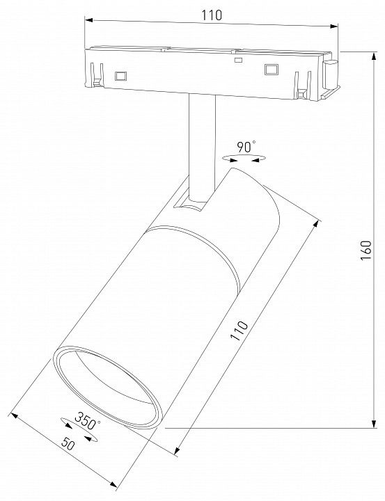Светильник на штанге Elektrostandard Slim Magnetic a067378