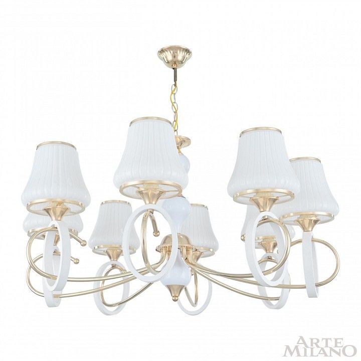 Подвесная люстра Arte Milano Florentia-2387 302387/8 Wh/Gd