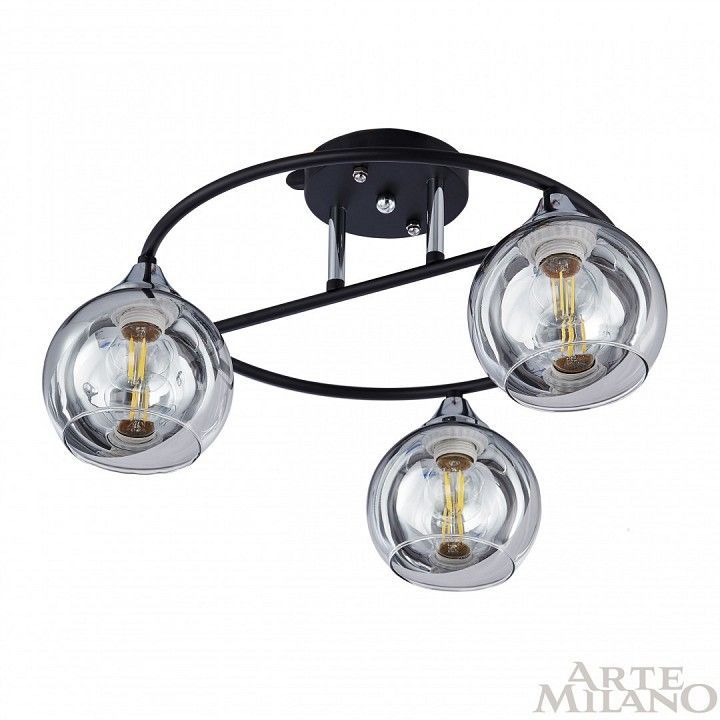 Потолочная люстра Arte Milano AMALFI-322403 322403/3 BK+CR