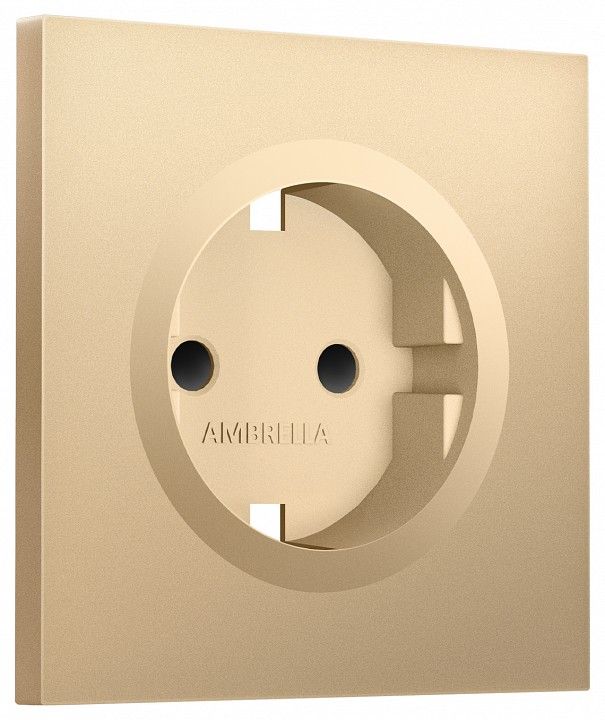 Накладка для розетки с заземлением и со шторками Ambrella Volt SIGMA SP8870