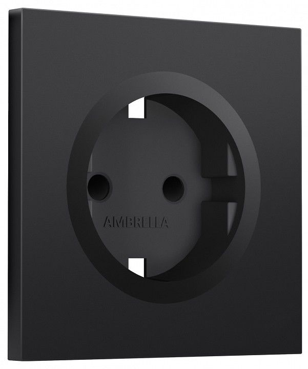 Накладка для розетки с заземлением и со шторками Ambrella Volt SIGMA SP8070