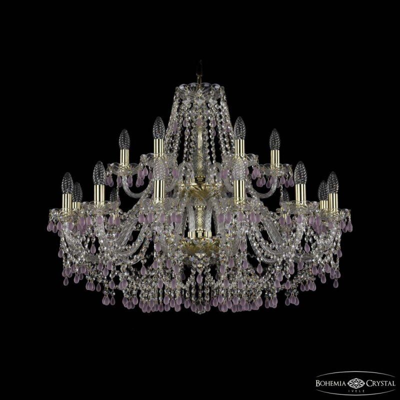 Подвесная люстра Bohemia Ivele Crystal 1410 1410/10+5/300/2d G V7010