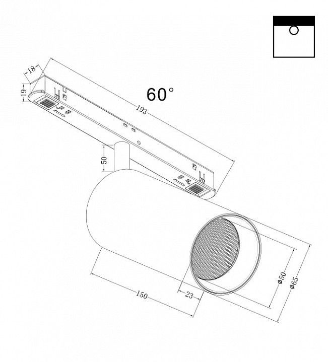Светильник на штанге Maytoni Focus LED TR032-2-20W4K-W-B