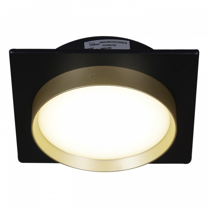 Встраиваемый светильник Reluce 53005 53005-9.0-001LD GX53 BK+GD