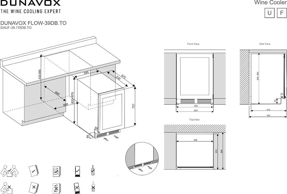 Винный шкаф Dunavox DAUF-39.119DOP.TO