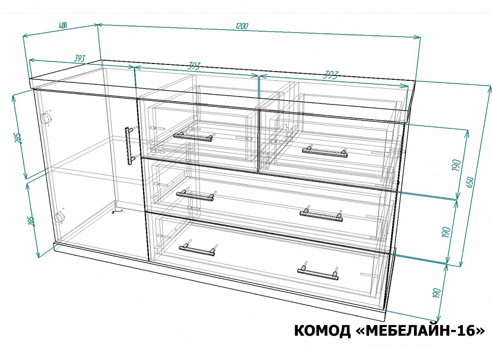 Комод Мебелайн-16