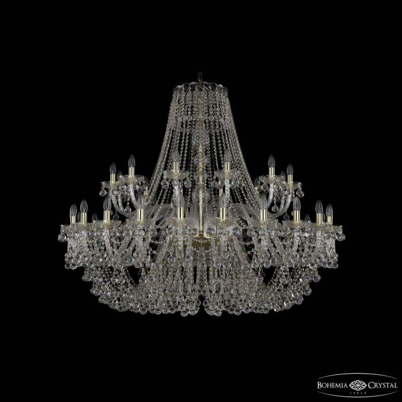 Подвесная люстра Bohemia Ivele Crystal 1409 1409/24+12/530 G