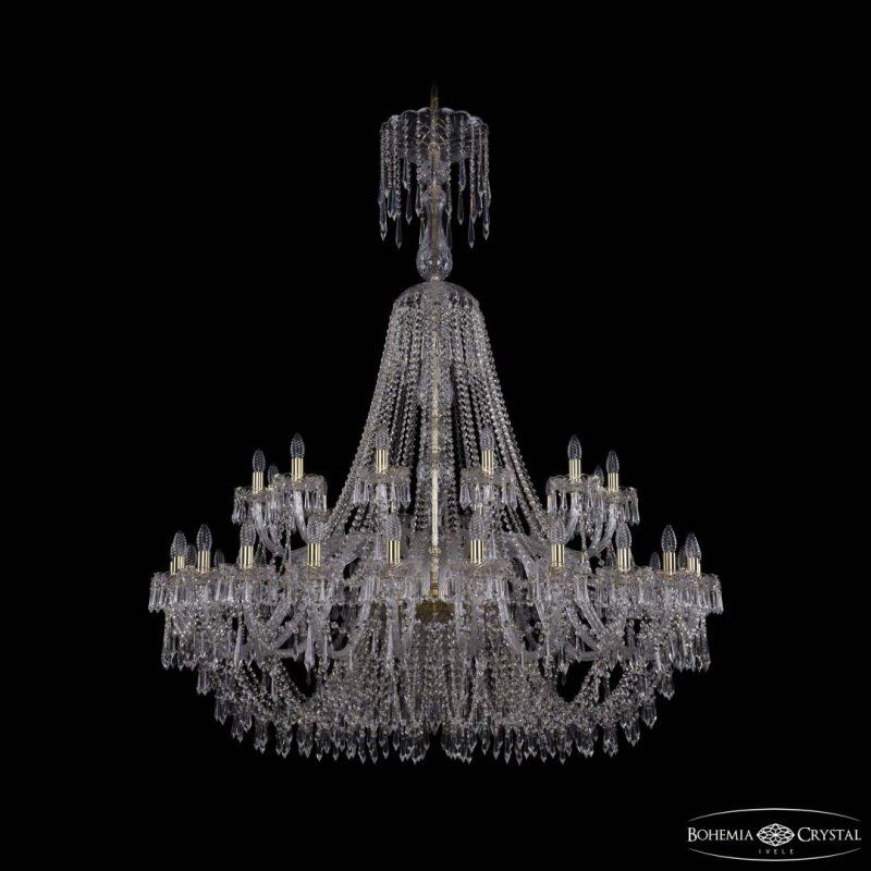 Подвесная люстра Bohemia Ivele Crystal 1403 1403/24+12/530/XL-160 G