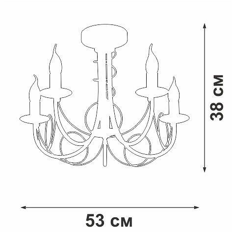 Люстра на штанге Vitaluce V3035 V3035-0/5PL