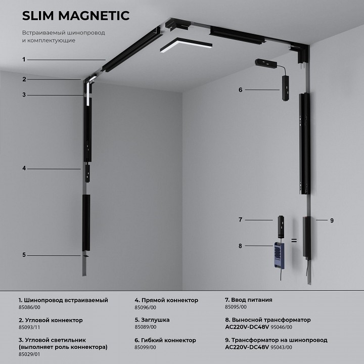Встраиваемый светильник Elektrostandard Slim Magnetic a063540