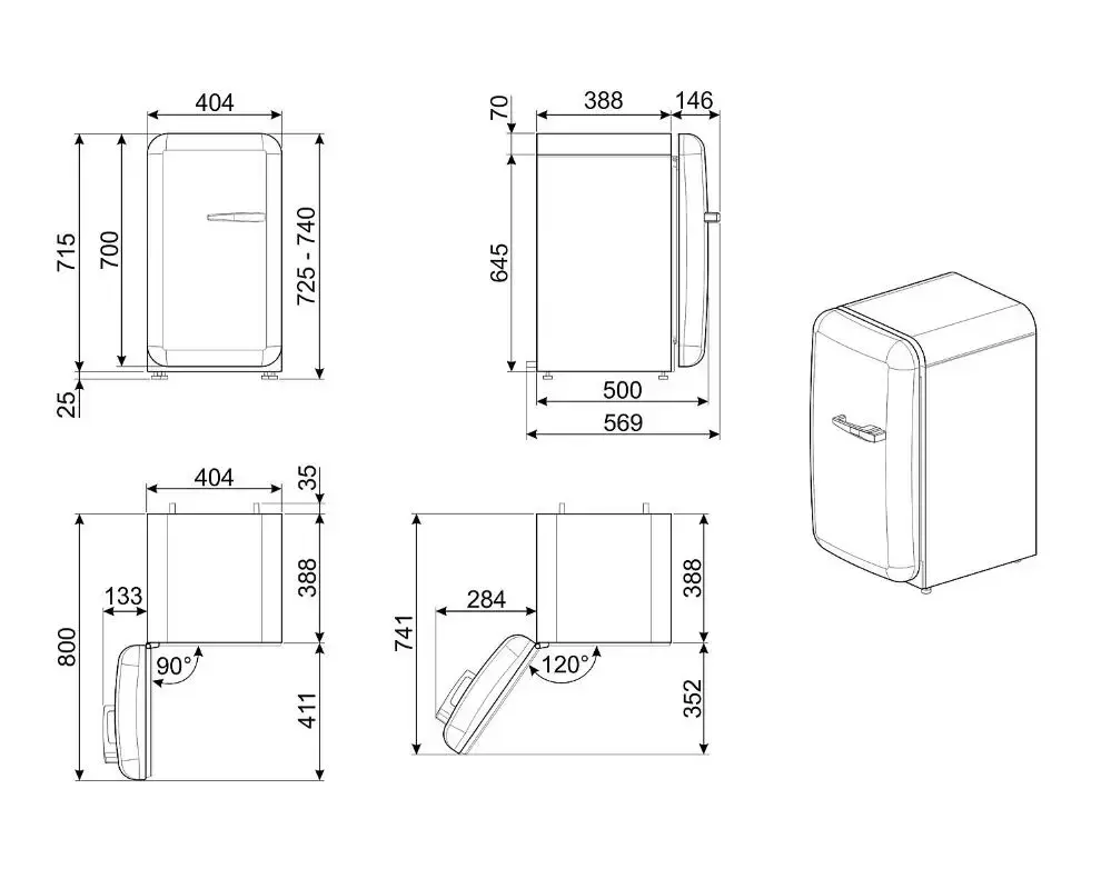 Холодильник Smeg FAB5LDUJ5