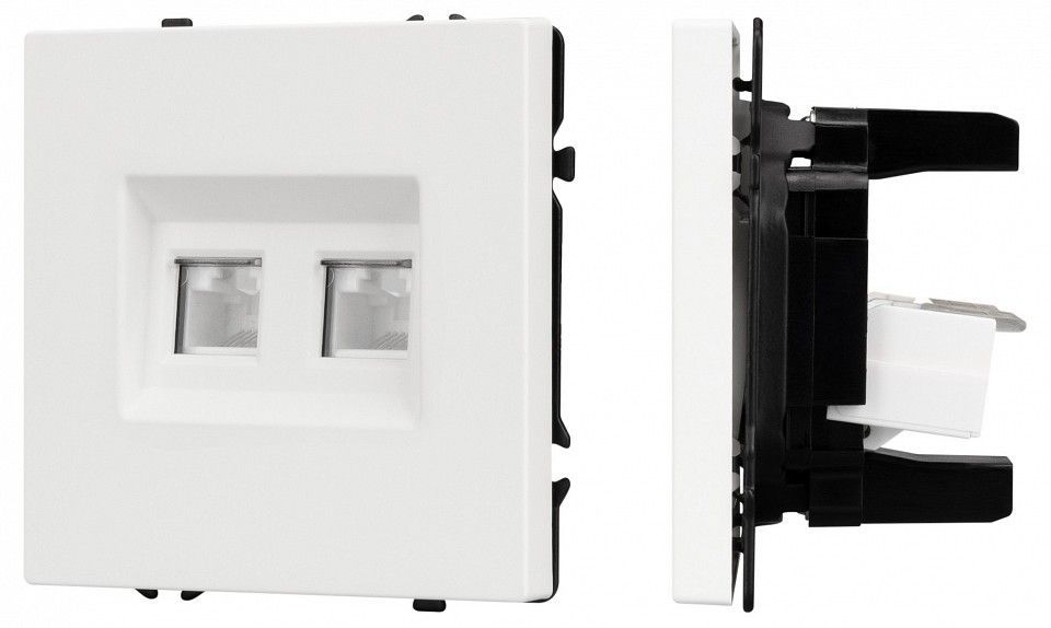 Розетка двойная Ethernet RJ-45 без рамки Arlight NOBE 054312(1)