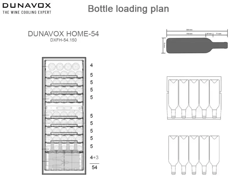 Винный шкаф Dunavox DXFH-54.150