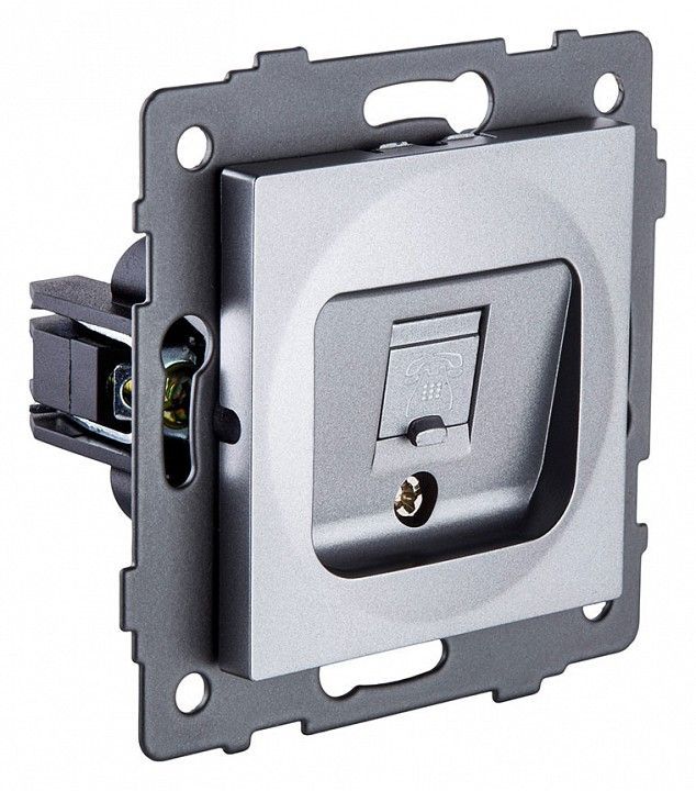 Розетка телефонная RJ-11 со штрокой, без рамки Kollinger  REA-009GY