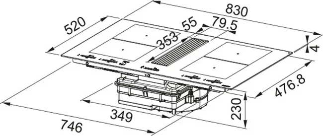 Варочная панель с вытяжкой Franke FMY 8391R HI