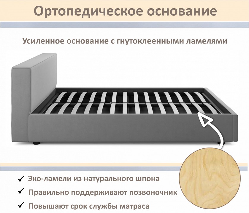 Кровать двуспальная Skandi 1600