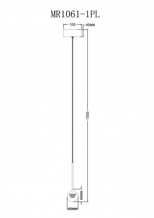 Подвесной светильник MyFar Kollins MR1061-1PL