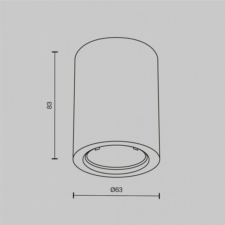 Накладной светильник Maytoni Technical Коник гипс C001CL-GU10-W