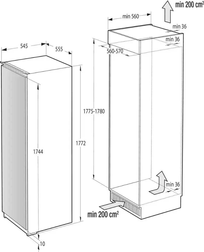 Встраиваемый морозильный шкаф Gorenje GDFN5182A1