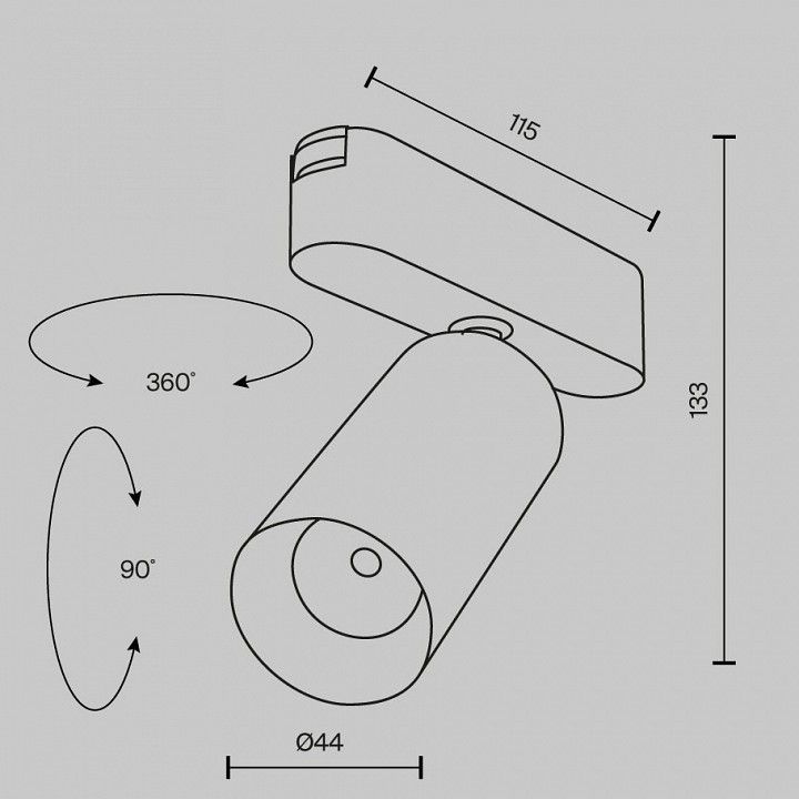 Светильник на штанге Maytoni Technical Фокус TR103-1-12W4K-M-W