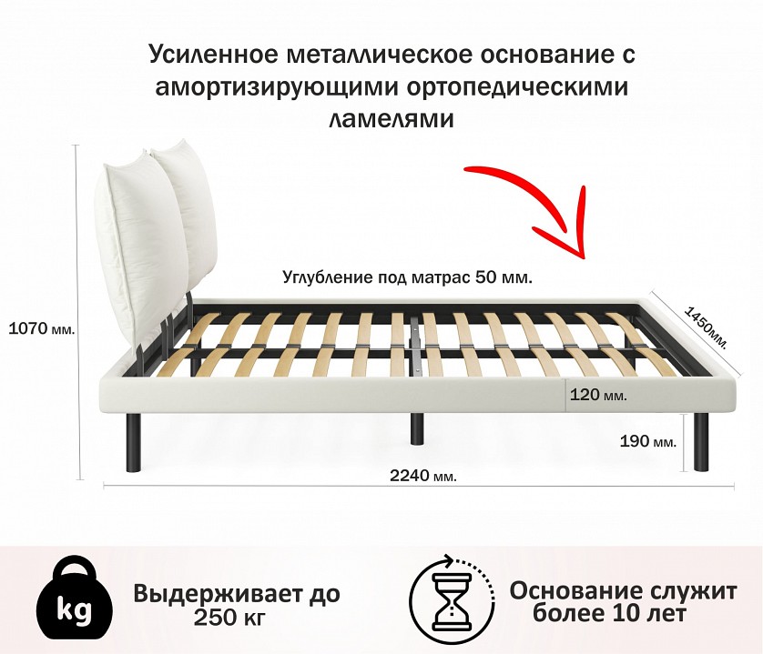 Кровать полутораспальная Fly 1400