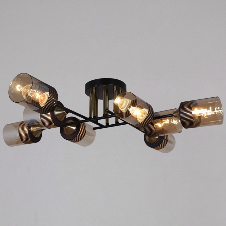 Люстра на штанге Reluce  48460-0.3-08 BK+COPPER