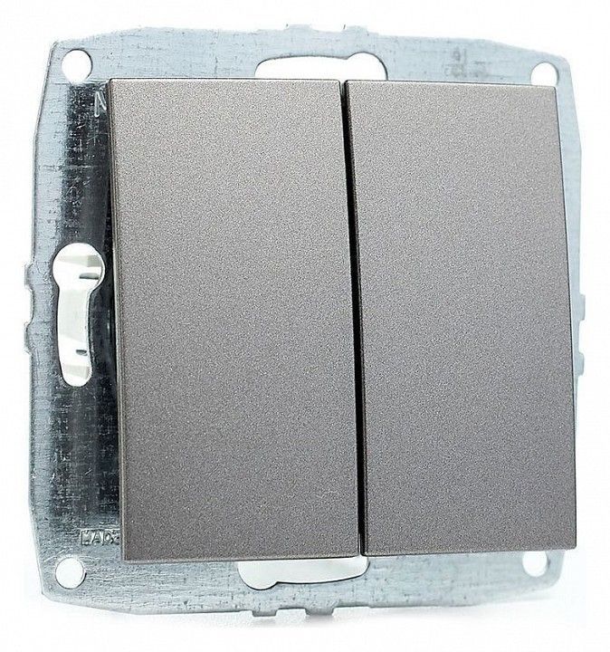 Выключатель двухклавишный без рамки Mono Electric Despina / Larissa 500-002425-102