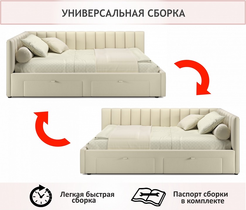 Кровать полутораспальная Milena 2000x1200