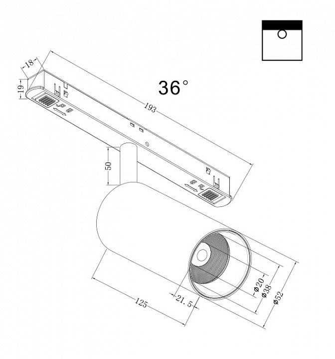 Светильник на штанге Maytoni Technical Фокус TR032-2-12W3K-M-B