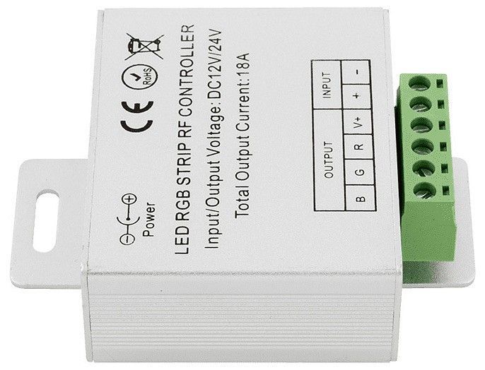 Контроллер-регулятор цвета RGB с пультом ДУ SWG RF RGB RF-RGB-S-18A-WH1