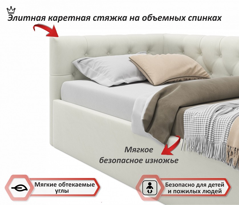 Кровать односпальная Afelia 2000x900