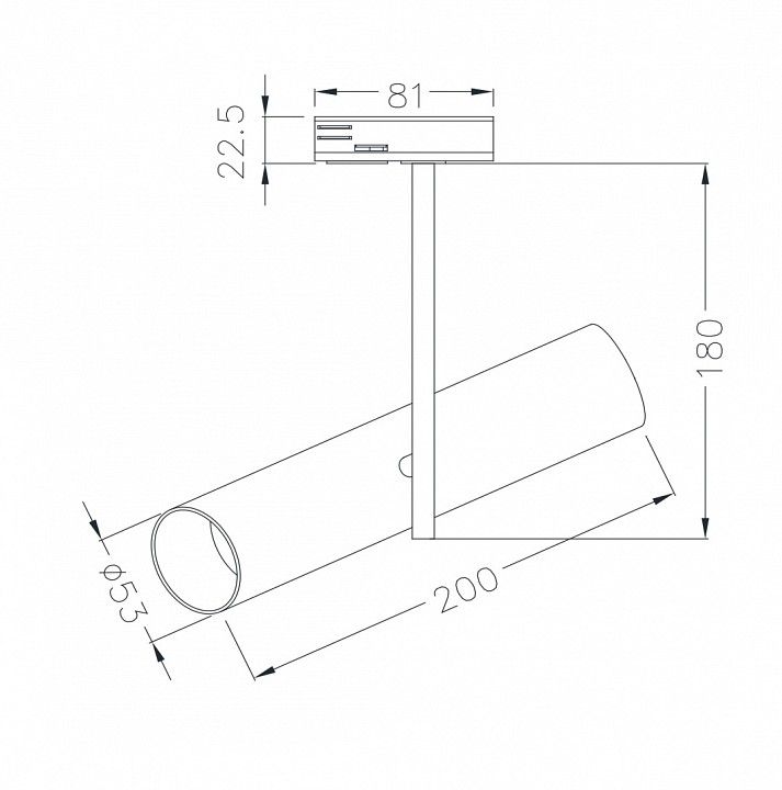 Светильник на штанге Maytoni Technical Элти TR005-1-GU10-B