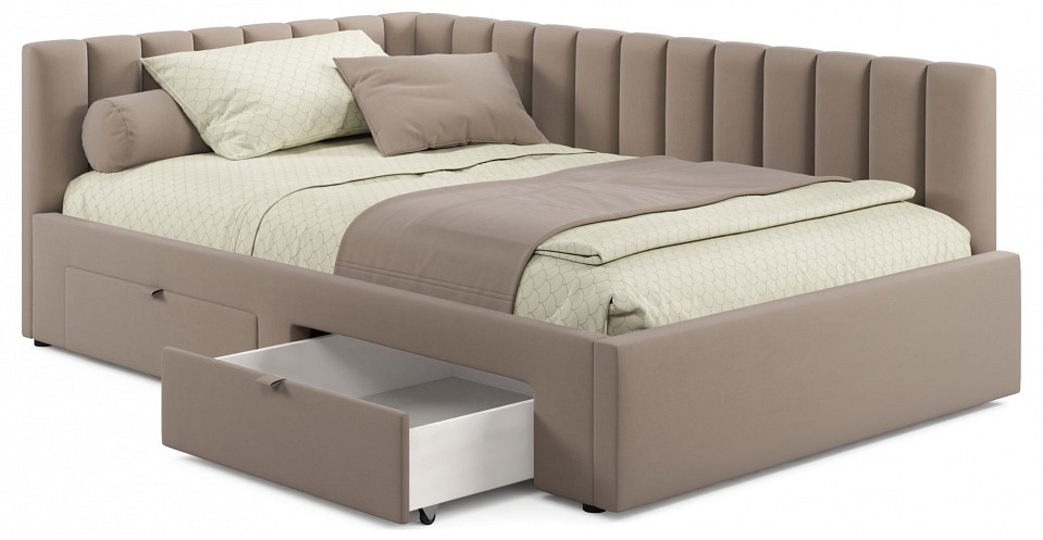 Кровать полутораспальная Milena 1200 с ящиками