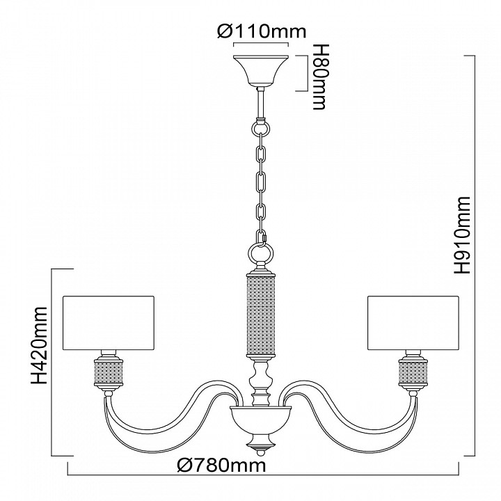 Подвесная люстра MW-Light Онтарио 5 692011205