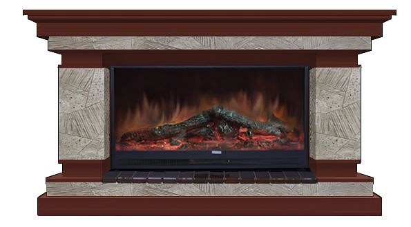 Комплект из электрокамина напольного и портала (143x45x82.5 см) Лорд Карелия Premier S86 ЛО000008
