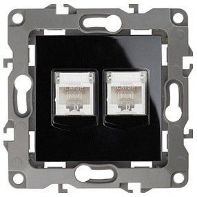 Розетка двойная Ethernet RJ-45 без рамки Эра Эра 12 12-3108-06
