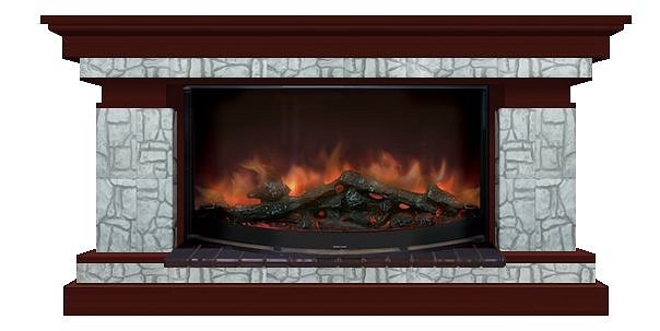 Комплект из электрокамина напольного и портала (143x45x80 см) Брайтон Старый Город Rondo 86 БР000028