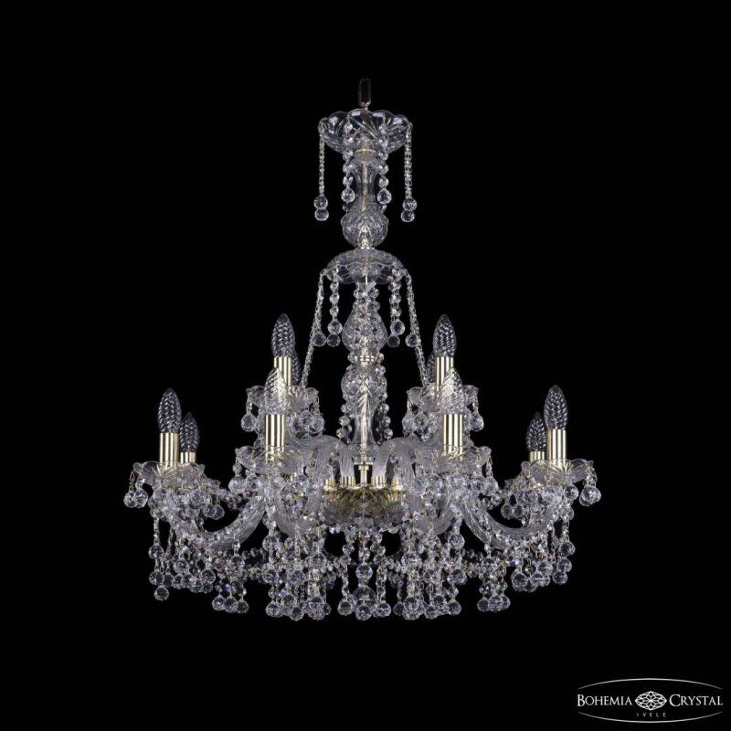 Подвесная люстра Bohemia Ivele Crystal 1409 1409/8+4/240/XL-76 G