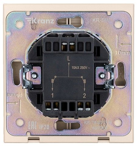 Выключатель для жалюзи без рамки Kranz STRONG KR-78-0711-8