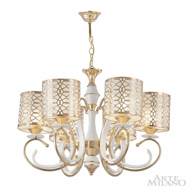 Подвесная люстра Arte Milano Florentia-1237 301237/6 Wh/Gd
