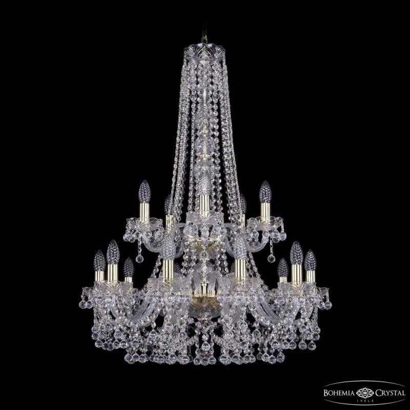 Подвесная люстра Bohemia Ivele Crystal 1409 1409/10+5/240/h-91/2d G