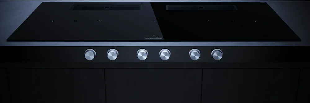 Индукционная варочная поверхность с вытяжкой Kuppersbusch KMI 12850.0 SR-E Black Velvet