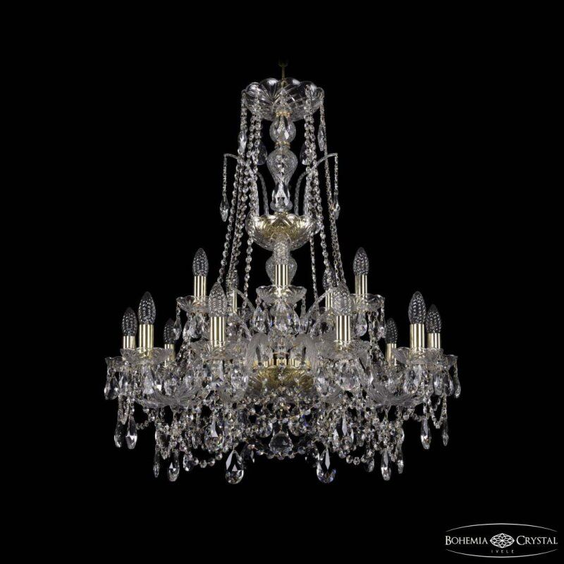 Подвесная люстра Bohemia Ivele Crystal 1411 1411/10+5/240/XL-86 G