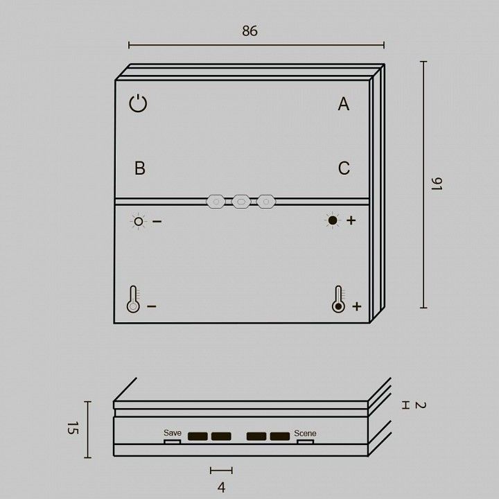 Панель универсальная сенсорная накладная Maytoni Lighting control Панель управления DRC035-Z-8-W