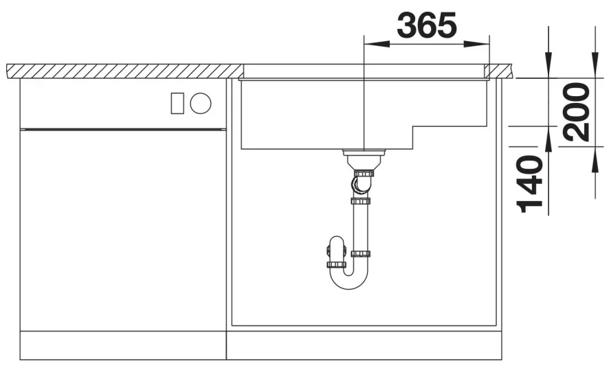 Мойка BLANCO SUBLINE 700-U Level Silgranit черный