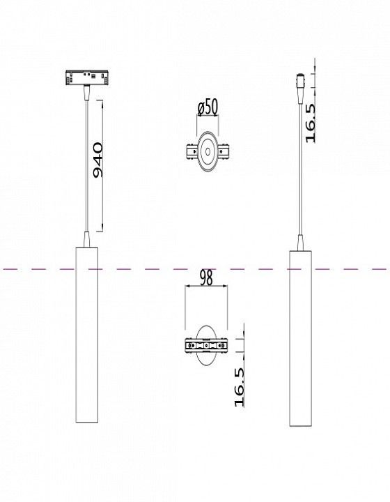 Подвесной светильник Maytoni Focus LED TR016-2-12W3K-B