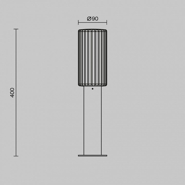 Наземный низкий светильник Maytoni Outdoor Рубчик O502FL-01B