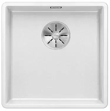 Мойка Blanco SUBLINE 400-F отводная арматура InFino® белый