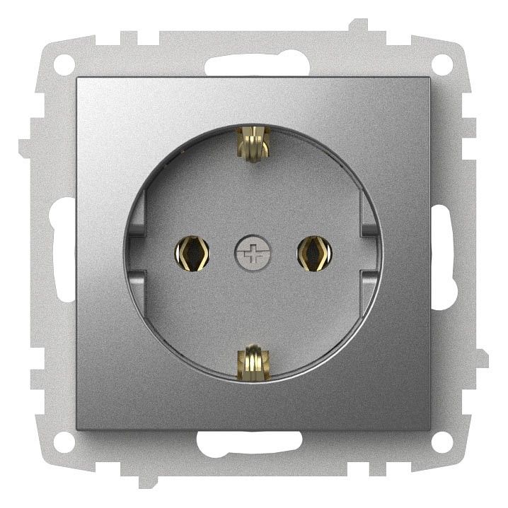 Розетка с заземлением, без рамки Elbi Eleсtriс Zena Vega 609-011000-217